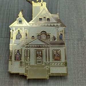 Victorian House Gold Dark Academia Whimsigoth Christmas Ornament 🎄